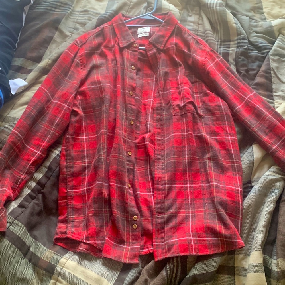 hurley, classic fit flannel